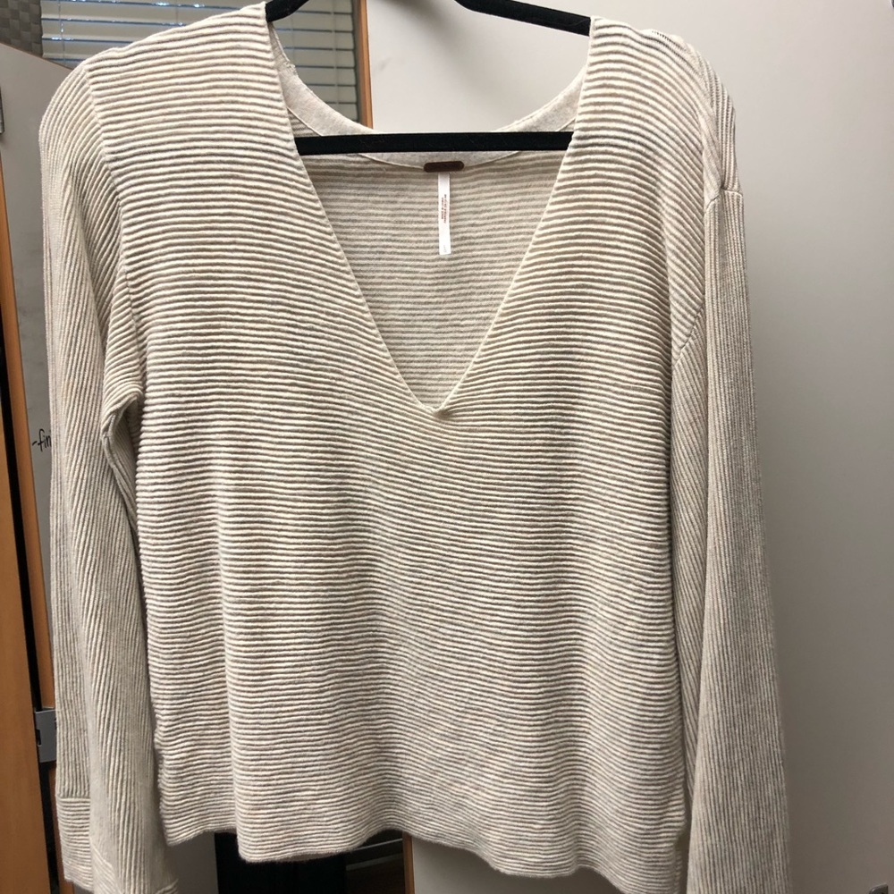Cream free people sweater